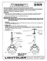 Предварительный просмотр 1 страницы Lightolier LYEDROP FIXTURE Instructions For Installation