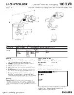 Lightolier LYTECASTER 1000LVR Specification предпросмотр