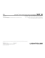 Предварительный просмотр 1 страницы Lightolier Lytecaster 1001F_3d Specification