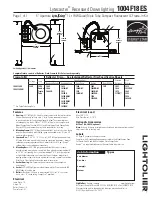 Preview for 1 page of Lightolier Lytecaster 1004F18ES Specification