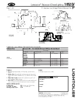 Предварительный просмотр 1 страницы Lightolier Lytecaster 1052LV Specification