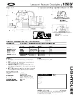 Lightolier Lytecaster 1055LV Specification предпросмотр