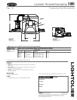 Lightolier Lytecaster 1081 Specification предпросмотр