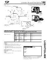 Preview for 1 page of Lightolier Lytecaster 1082 Specification