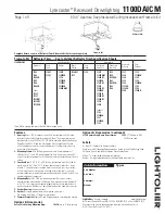 Lightolier Lytecaster 1100DAICM Specification предпросмотр