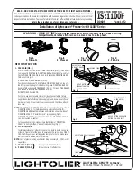 Предварительный просмотр 1 страницы Lightolier Lytecaster 1100F Series Instruction Sheet