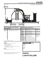 Lightolier Lytecaster 1113CFL Specification preview