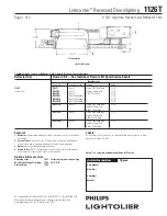 Предварительный просмотр 1 страницы Lightolier Lytecaster 1126T Specification