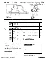 Lightolier Lytecaster 1128 Specification предпросмотр