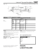 Lightolier Lytecaster 1128T Specification предпросмотр