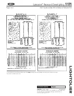 Предварительный просмотр 2 страницы Lightolier Lytecaster 1171 Specification