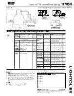 Lightolier Lytecaster 1178SH Specification предпросмотр