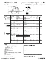 Предварительный просмотр 1 страницы Lightolier Lytecaster 1302 Specification