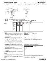 Предварительный просмотр 1 страницы Lightolier Lytecaster 2000AICV Specification