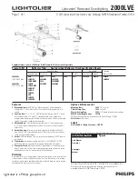 Lightolier Lytecaster 2000LVE Specification preview