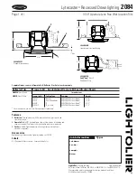 Предварительный просмотр 1 страницы Lightolier Lytecaster 2084 Specification