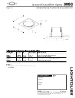 Предварительный просмотр 1 страницы Lightolier Lytecaster 300SQ Specification