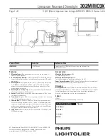 Предварительный просмотр 1 страницы Lightolier Lytecaster 302MRIC9X Specification