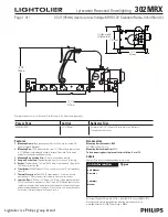 Предварительный просмотр 1 страницы Lightolier Lytecaster 302MRX Specification