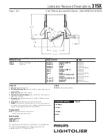 Предварительный просмотр 1 страницы Lightolier Lytecaster 315X Specification