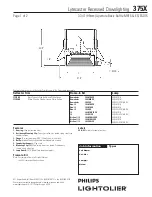 Предварительный просмотр 1 страницы Lightolier Lytecaster 375X Specification