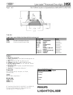 Lightolier Lytecaster 385X Specification предпросмотр