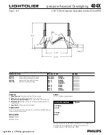 Lightolier Lytecaster 404X Specification предпросмотр