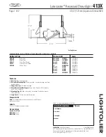 Предварительный просмотр 1 страницы Lightolier Lytecaster 413X Specification