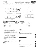 Lightolier Lytecaster 602MR Specification предпросмотр