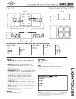 Lightolier Lytecaster 604SQMR Specification предпросмотр