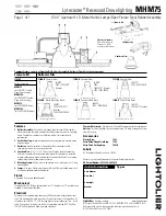 Lightolier Lytecaster MHM75 Specification preview