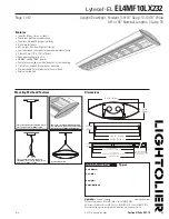 Предварительный просмотр 1 страницы Lightolier Lytecel-EL EL4MF10LX232 Specification