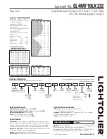 Предварительный просмотр 2 страницы Lightolier Lytecel-EL EL4MF10LX232 Specification