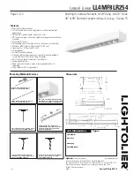 Lightolier Lytecel LL4MF8LR254 Specification preview