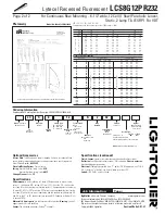 Предварительный просмотр 2 страницы Lightolier Lytecel Recessed Fluorescent LCS8G12PR232 Specifications