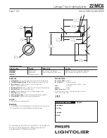 Предварительный просмотр 1 страницы Lightolier Lytespan 22MC6 Specification