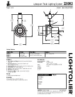 Lightolier Lytespan 22OR2 Specification предпросмотр