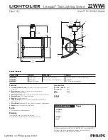 Предварительный просмотр 1 страницы Lightolier Lytespan 22WW4 Specification