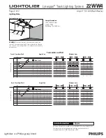 Предварительный просмотр 2 страницы Lightolier Lytespan 22WW4 Specification