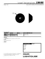 Предварительный просмотр 1 страницы Lightolier Lytespan 23MHRF Specification