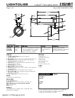 Lightolier Lytespan 23S20BT Specification preview