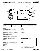 Предварительный просмотр 1 страницы Lightolier Lytespan 23S35BT Specification