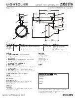 Предварительный просмотр 1 страницы Lightolier Lytespan 23S39T6 Specification