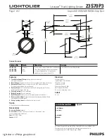 Lightolier Lytespan 23S70P3 Specification предпросмотр