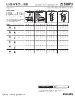 Предварительный просмотр 2 страницы Lightolier Lytespan 23S70P3 Specification