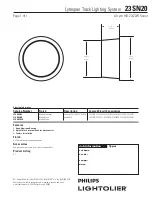 Preview for 1 page of Lightolier Lytespan 23SN20 Specification