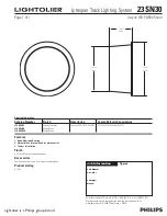 Lightolier Lytespan 23SN30 Specification предпросмотр