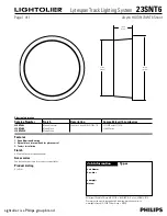 Lightolier Lytespan 23SNT6 Specification предпросмотр