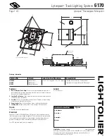 Lightolier Lytespan 6170 Specification предпросмотр