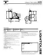 Lightolier Lytespan 6272 Specification предпросмотр